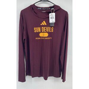 NWT Adidas Arizona State Pull Over Light Weight Hooded Collegiate Sport Fan